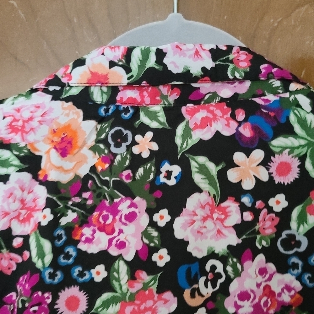PRINTED shirt dress floral sz ps - Picture 6 of 8